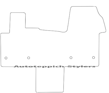 Schnittmuster Fussmatten VW T7-1tlg-Tunnel Das Schnittmuster für Fussmatten VW T7-1tlg-Tunnel