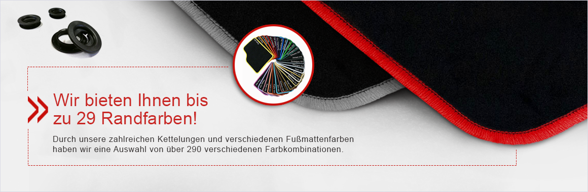 Slider_Home_002 Ein Farbmuster mit dem Hinweis, wir bieten Ihnen bis zu 29 Randfarben.