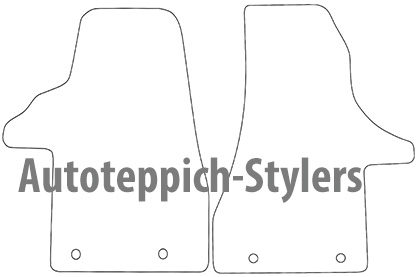 Schnittmuster Fussmatten VW T6.1-2tlg Das Schnittmuster für Fussmatten VW T6.1-2tlg