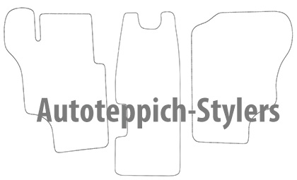 Schnittmuster Fussmatten VW T3-3tlg Das Schnittmuster für Fussmatten VW T3-3tlg