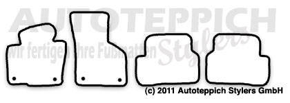Schnittmuster Fussmatten VW Passat_B6-3C_05-10 Das Schnittmuster für Fussmatten VW Passat_B6-3C_05-10