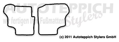 Schnittmuster Fussmatten VW Bus_T2+T3_67-79+79-82 Das Schnittmuster für Fussmatten VW Bus_T2+T3_67-79+79-82