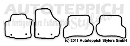 Schnittmuster Fussmatten VW Golf5_Plus_05-09 Das Schnittmuster für Fussmatten VW Golf5_Plus_05-09