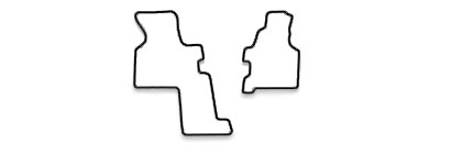 Schnittmuster Fussmatten VW T4_2tlg Das Schnittmuster für Fussmatten VW T4_2tlg