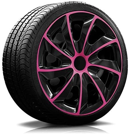 RKK02 15" Radkappen Multi-Color Line schwarz / pink