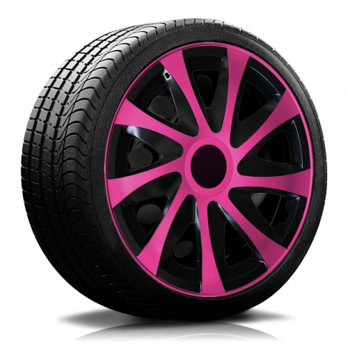 RKK04 15" Radkappen Multi-Color Line schwarz / pink